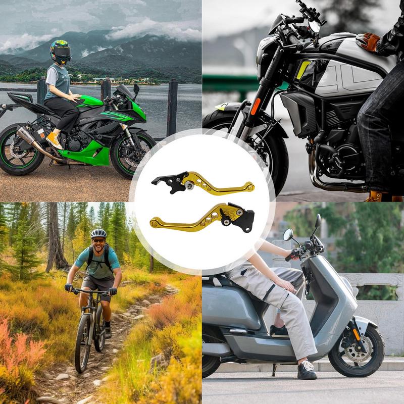 Motorcycle Brake Control 2pcs Metal Motorcycle Brakes Adjustable Rust-proof Aluminum Alloy Cylinders Clutch Lever High-Precision