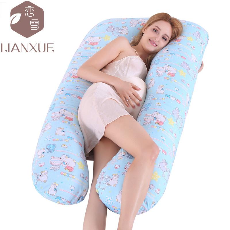 Crystal Velvet U-shaped Pregnancy Pillow Waist Protection Side Sleeping Pillow Breastfeeding Multifunctional Hug Pillow