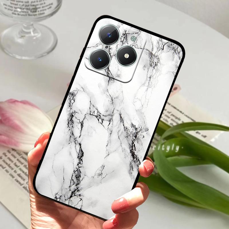 Pro Realme C61 Pouzdro RMX3939 Roztomilý Kreslený Měkký Silikon TPU Zadní Kryt Telefonu Pro OPPO Realme C63 4G Nárazuvzdorný Matný Coque Fundas