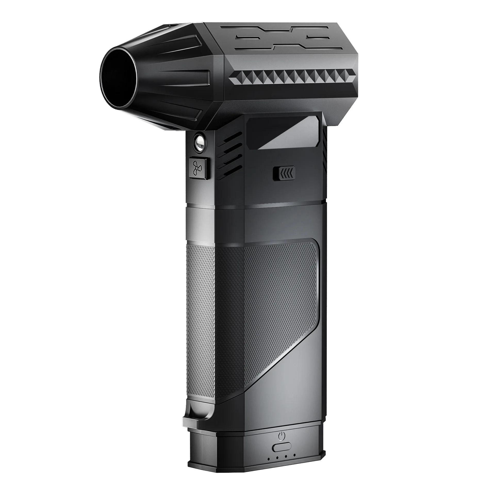 

Мини турбовентилятор 130000 об/мин Электрический воздуходув с 3 регулируемыми скоростями ветра 68 м/с Пылеуловитель Пистолет Очиститель Воздуходув Инструмент чёрный