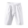 Men Summer Beach Shorts with Pockets Drawstring Elastic Waist Solid Color Versatile Casual Shorts for Daily Wear