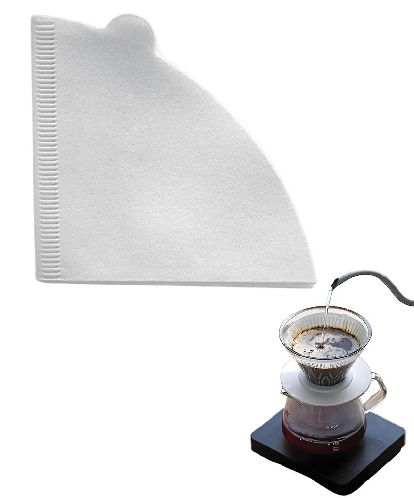 Vitalux Coffee Filters, 1-2 Cups, Pack of 50, Cotton Blend, Reduces Paper Odor and Fine Powder, White, Camping, Outdoor, Gift, Anniversary,