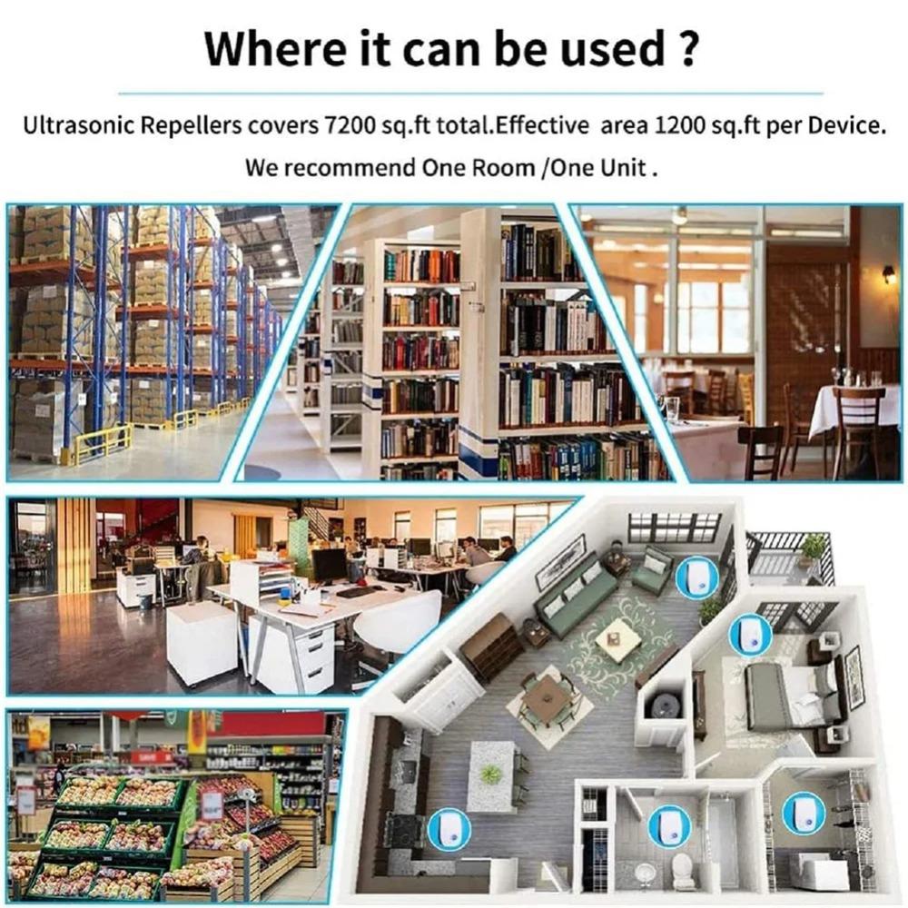 Electronic Ultrasonic Electromagnetic Mosquito Anti Mouse Insect Repeller Rat Cockroach Household Pest Reject Repellent