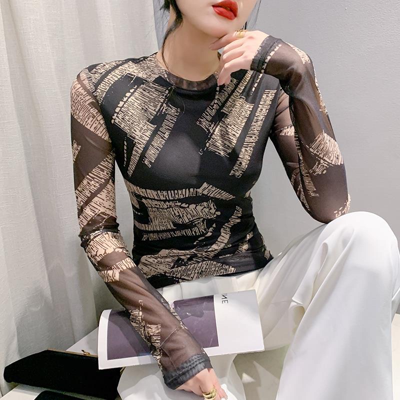 

Женский тонкий пуловер в европейском стиле с сетчатыми вставками и принтом букв, защита от солнца, осень 2025 3XL