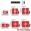 Set Of 2 Flat Printing Curtains Without Rod Snowflake Curtain Christmas Festival Fashion Prints Sheer Made Polyester