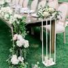 100cm Acrylic Flower Stand, 25x25x100cm Wedding Geometric Flower Vase Column, Modern Rectangular Table Centerpiece for Wedding