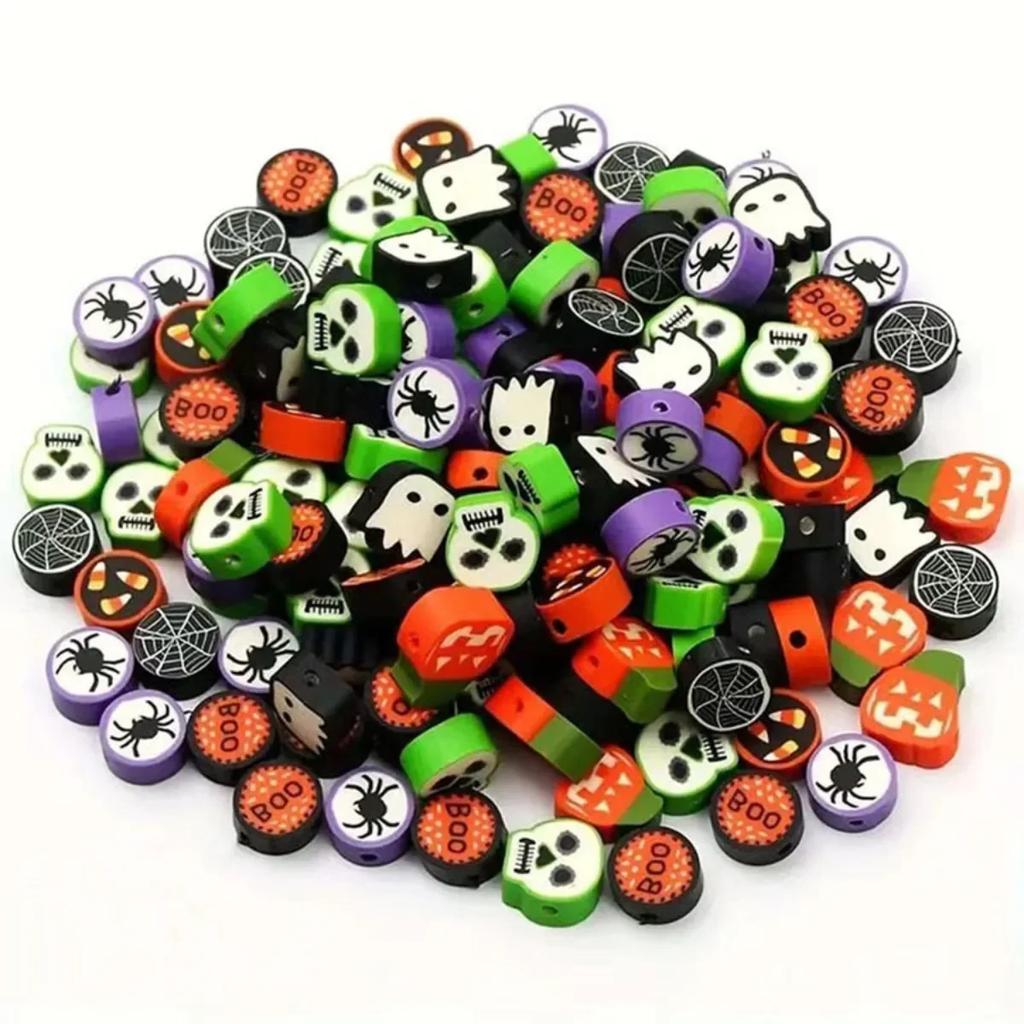 Z44 Fun Halloween New Design Sense Petite Mixed Mini Originality Soft Ceramic Material Beads DIY Bracelet Beads Accessories