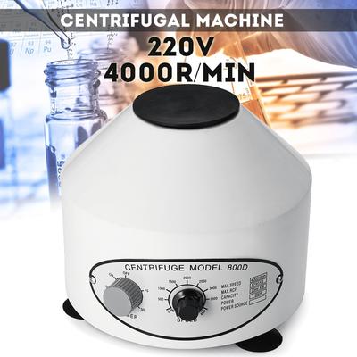 220V 800D 4000r/dak Elektrikli Santrifüj Makinesi Laboratuvar Laboratuvarı Uygulama Masaüstü Laboratuvar Santrifüjü 25W