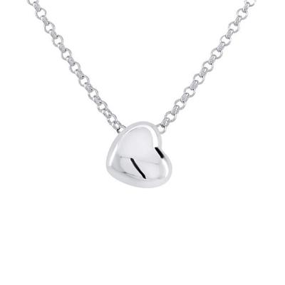 Children's Necklace - LÉA &; ARTHUR - HEART - Rhodium-plated 925 Silver - Adjustable Length 39-42cm - Unisex