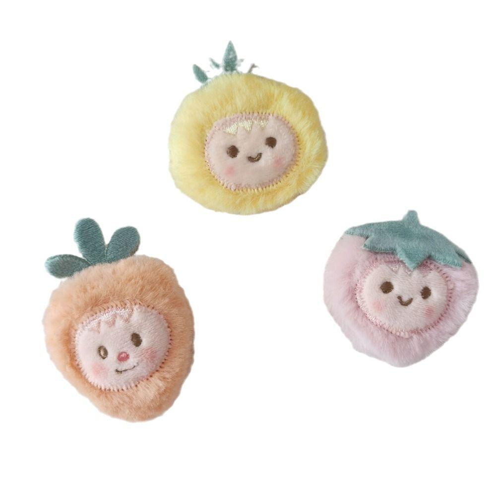 Hand-sewn Cute Fruit Plush Brooch Cloth  Cartoon   Bag Acessories