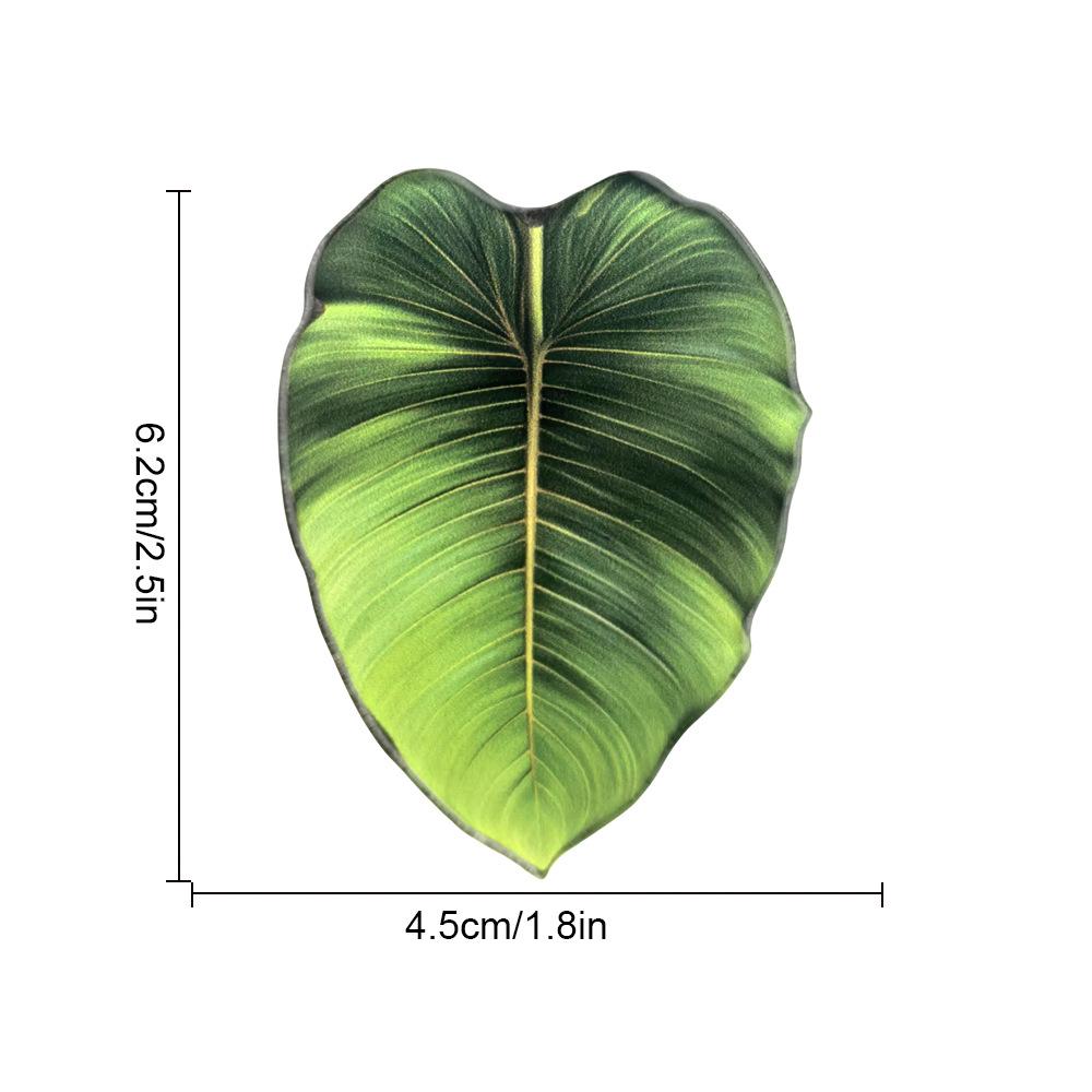 Creative Acrylic Tropical Plant Magnetic Fridge Sticker - Simulation Leaf Design