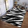Modern Black and White Zebra Stripe Pattern Carpet for Home Decor Suitable for use as an anti-slip for living room bedroom sofas