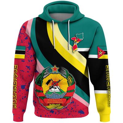 Harta drapelului Mozambic, imprimare 3D, hanorace pentru bărbați, haine casual pentru băiat, hanorace cu emblemă națională, pulovere pentru bărbați, Africa