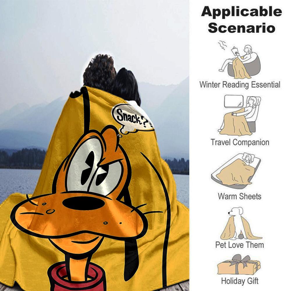Snack Time Surprise Flannel Blanket Super Soft Warm Cozy Blanket For Sofa Bed Office Travel Allseason Home Decor Gift