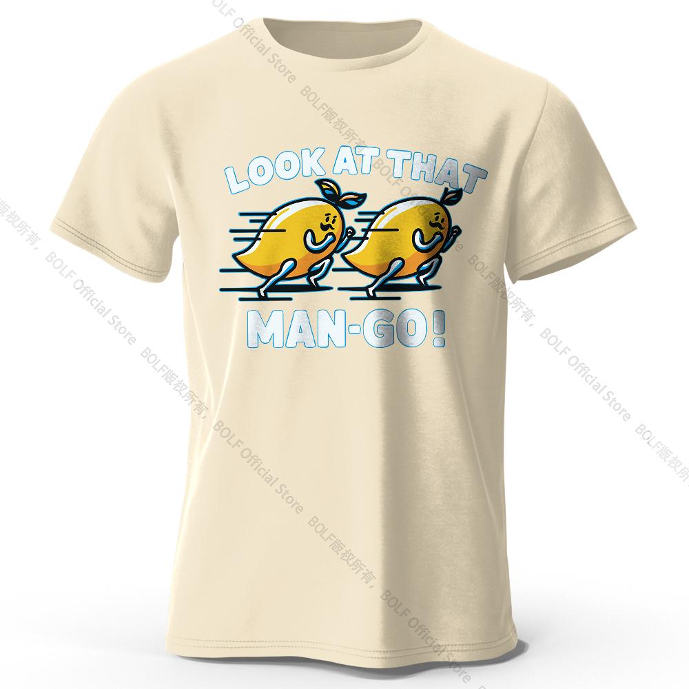 

Look At That Man-Go Printed T-Shirt 100% Cotton Oversized Tropical Graphic Tees for Men Women Summer Tops Fruitcore Streetwear 4XL