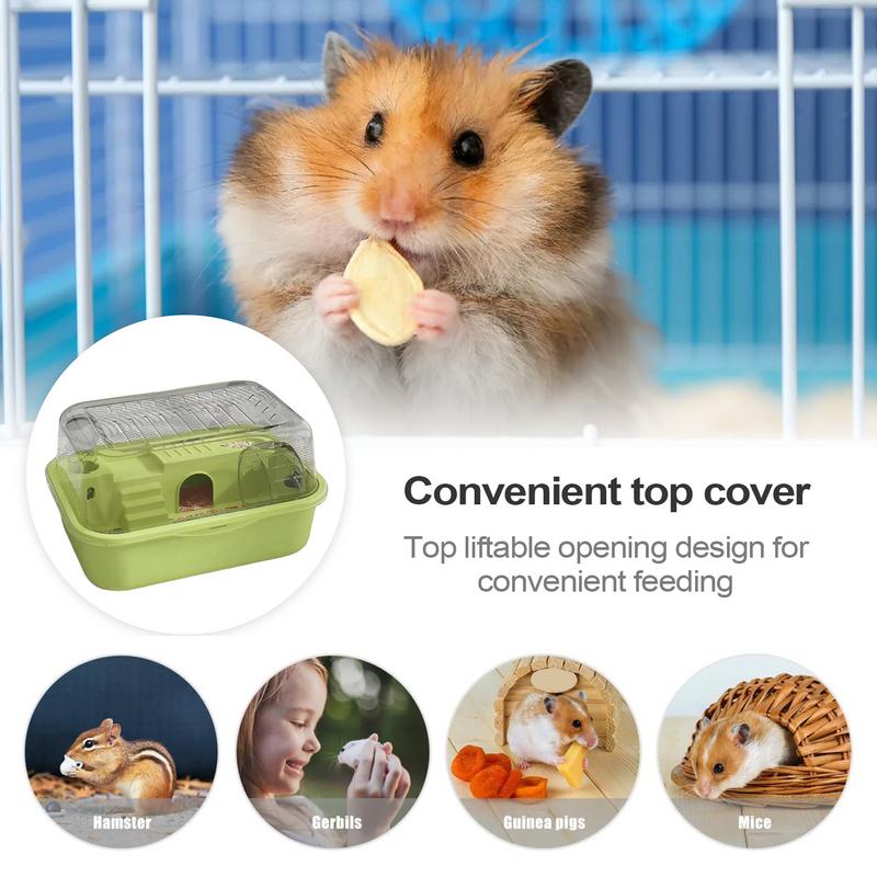 Hamster Cage Hamster Habitat Cage With 2 Tiers Silent Running Wheel Attached Small Animal Habitat For Chinchilla Bunny Gerbil