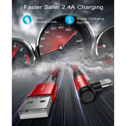 IPhone Ladekabel L-Form [3M/2er-Set] MFi-zertifiziert 2,4A Schnellladung iPhone Ladekabel Ultra langlebig iPhone14/Plus/pro/Pro Max 13 12 11 Pro