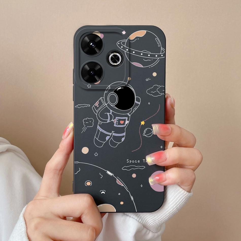 Case For Poco M6 Pro Sunflower Camera Protection Phone Cases For Xiaomi Poco M 6 M6Pro 4G 5G Soft Liquid Silicone Back Cover