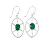 Chrome Diopside Gemstone 925 Sterling Silver Jewelry Handcrafted Earrings 2.00" EE-48-3