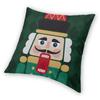 Nutcracker Doll Print Sofa Cushion Cover Pillowcase Home Decoration Party Car Bedding