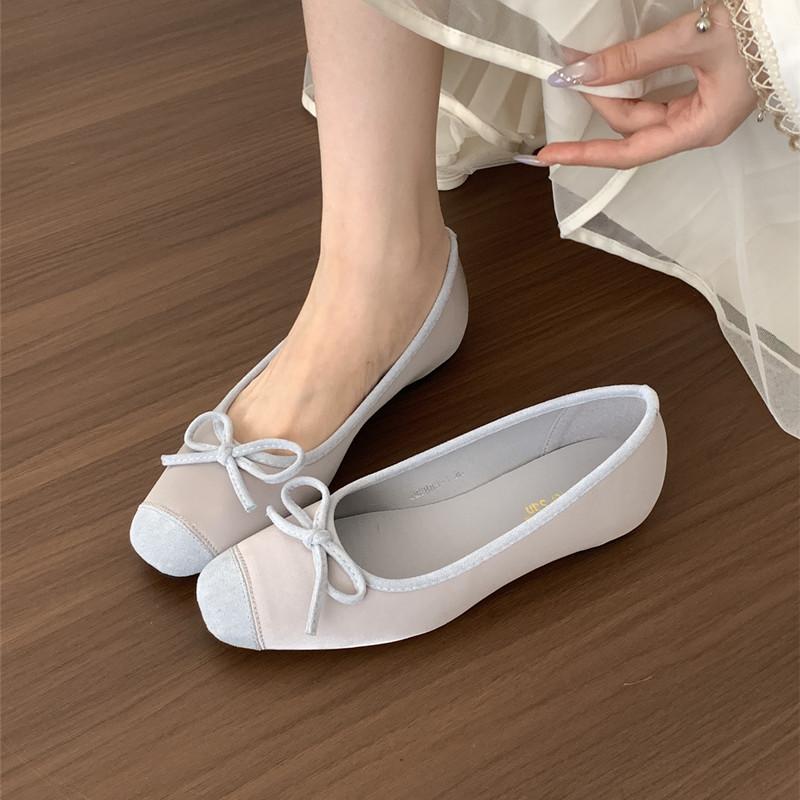 Fashion Bailamos Women Flat Shoes Soft Single Shoes Elegant Round Toe Women Shoes Shallow Loafers Low Heel Sandals