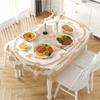 Wasserdichte ovale Tischdecke Hitzebeständige Tischmatte Küchenzubehör Tischabdeckung Hochzeit Esszimmer