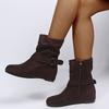 Zapatos de Otoño de Moda para Mujer Botas Casuales Botines Ligeros Tallas Grandes Cómodos Suela Suave Zapatos Planos Mujer Botas Cortas