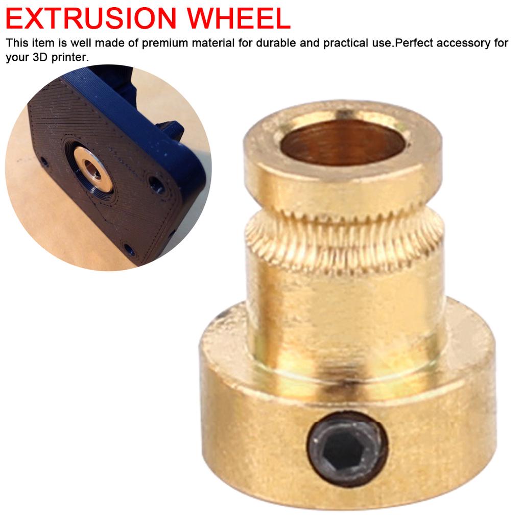 Buy For Nema17 3D Printers Gear Copper Extruder Pulley Bore Feeder