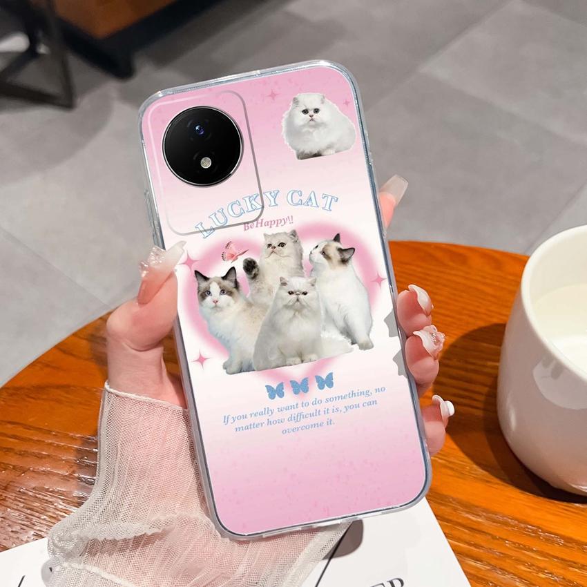 For Vivo Y02 Y02A Y02S Y10 Y11 Y12 Y12a Y13 Y15 Y15a Y16 Y17 Y19 Clear TPU Case Ocean Whale Pattern Anti Drop Back Cover For Vivo Silicone Phone Shell