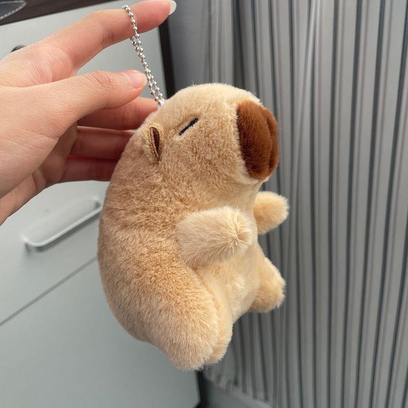 Capybara Plush Keychain Figure Water Otter Stuffed Animal Pp Cotton Child Gift