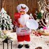 Multipurpose Holiday Ornament with Stylish Santa Doll Vibranting Fabric Christmas Collectible Figurines Daily Use