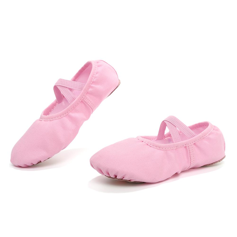 Women/Girls' Ballet Shoes Canvas Flat Split Soft Sole Dance Slippers Adult Gymnastics Belly Yoga Ballerina Training Shoes