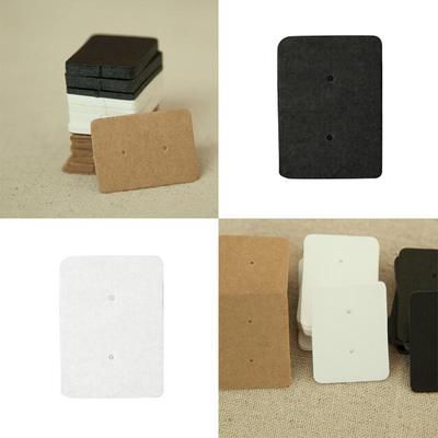 50Pcs Pro Display Type Earring Ear Studs Holder Hang Hanging Kraft Paper Cards