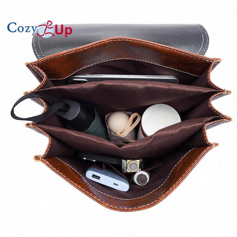 Przytulny plecak retro z klapką o dużej pojemności dla kobiet, miękki skórzany plecak PU, plecak dojazdowy