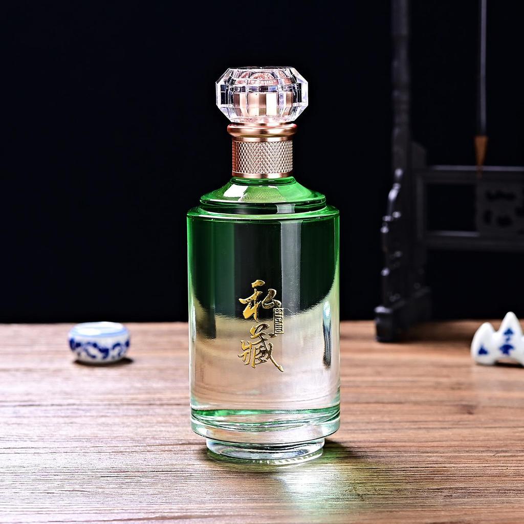 White Wine Bottle for Home Brewing - 1 Jin Glass Container with Sealed Gift Box Packaging