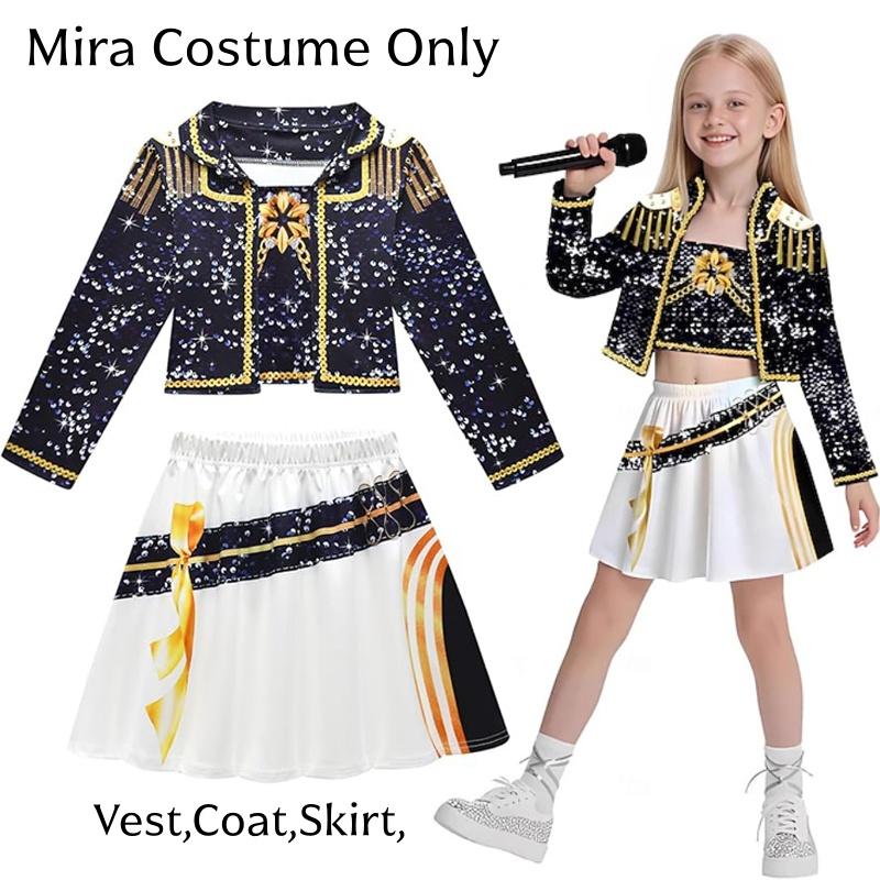 KPop Caçadores de Demônios Mira Rumi Zoey Roupas Impressas em 3D Moda de Filme Fantasia Cosplay Halloween Carnaval Escola Per 130cm