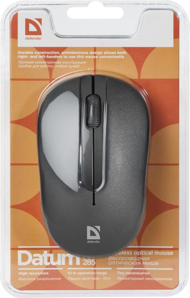 Defender DATUM -285 wireless optical mouse 1600dpi 3P black