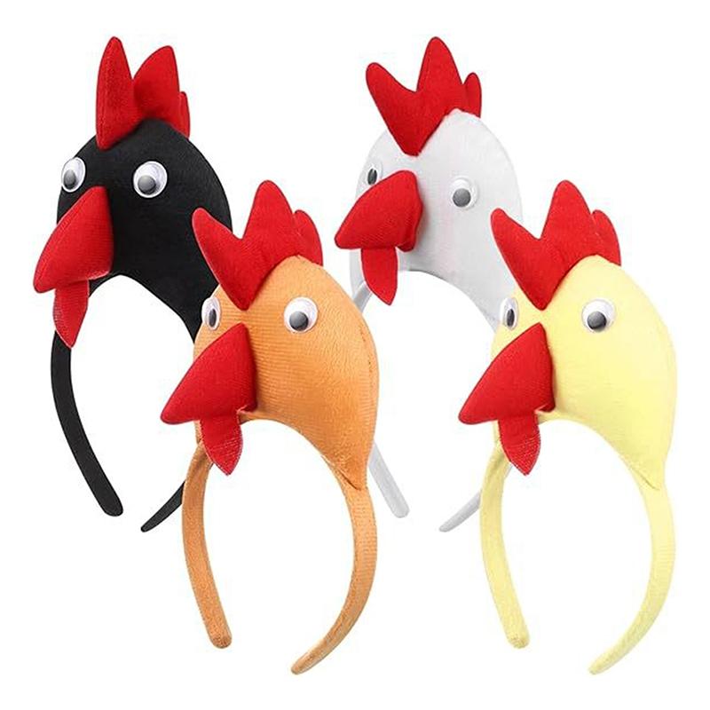 Child Kids Adult Chicken Chick Headband Animal Cosplay Props Birthday Gift Party Costume Carnival Halloween Christmas