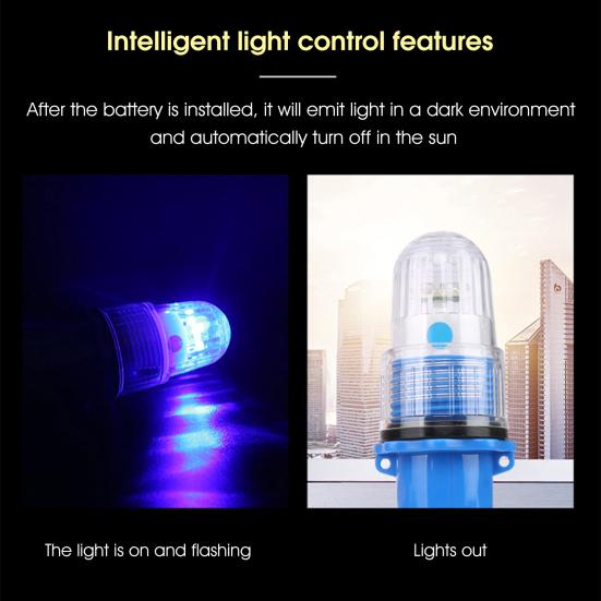 LED Boat Flares Waterproof Adjustable Light Control Battery Powered Emergency Lamp Fishing Net Rafts Buoys Boats Safety Signal Light