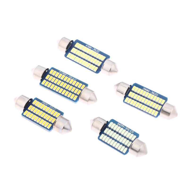 6Pcs C5W Led Bulbs Canbus Festoon Led For Car Interior Dome Trunk License Plate Lights 12V 300Lm 6500K White