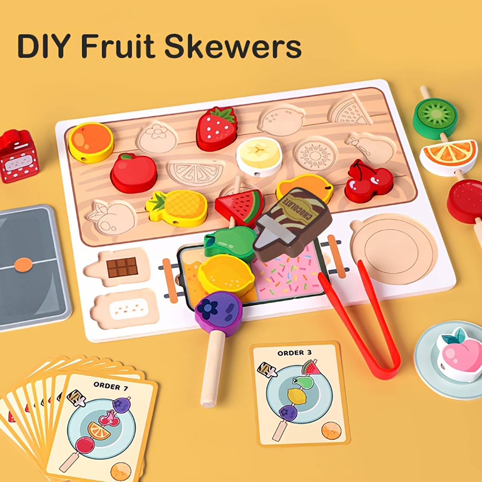 

Children s Wooden Early Education Fruit Three-dimensional Puzzle Toys One Size