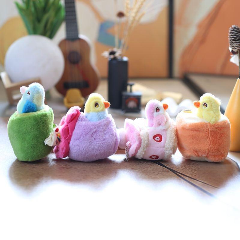 Bird Cuter Plush Pendant  Pp Cotton Filled Cartoon Bird Nest Toy For Kids Girls