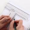30cm Folding Geometric Ruler White Circular Drawing Ruler Geometric Drawing Ruler  School Use