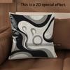 2D Modern Abstract Pattern Decorative Pillow Covers Pattern Cushion Cover Suitable For Sofa Bedroom Car Pillow Cover
