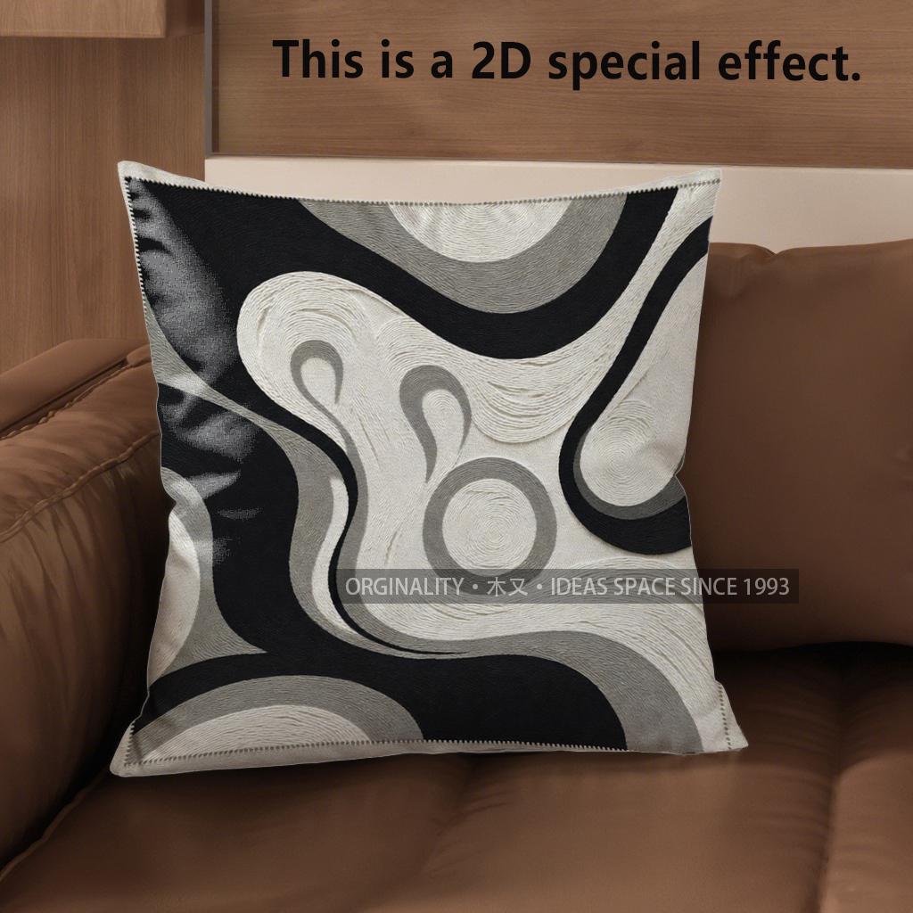 

2D Modern Abstract Pattern Decorative Pillow Covers Pattern Cushion Cover Suitable For Sofa Bedroom Car Pillow Cover 40x40cm