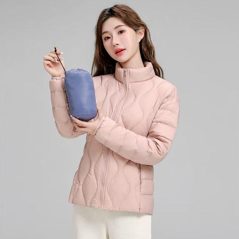 

Autumn and winter new stand-up collar light and thin women s down jacket white duck down light warm autumn and winter thin large size casual top XXXXL чорний