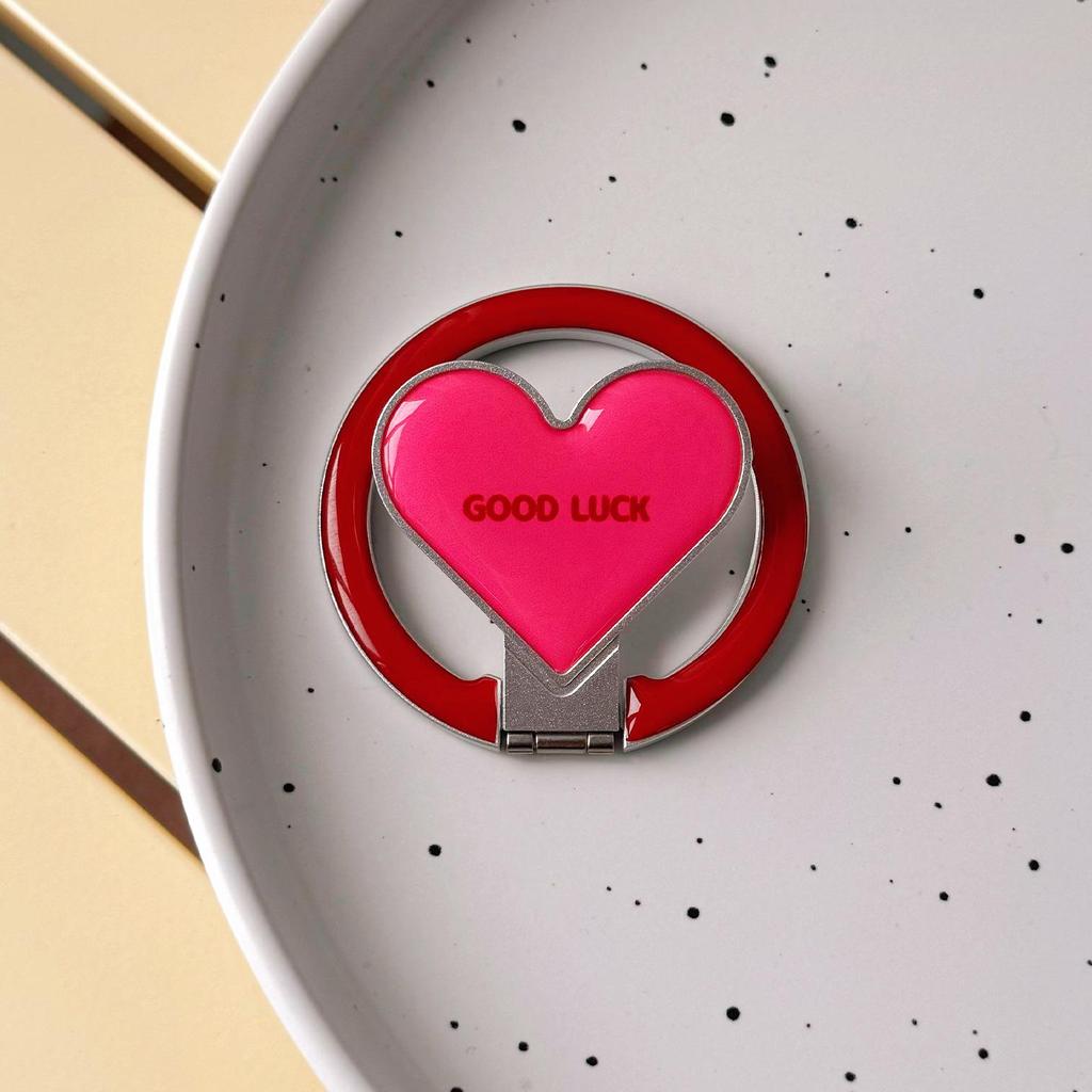 Korean-Style Colorful Heart Magsafe-Compatible Magnetic Phone Folding Alloy Stand