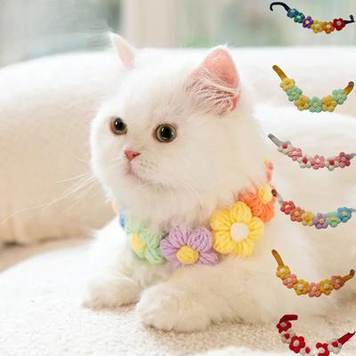 Cute Cats And Dog Woven Pet Collars