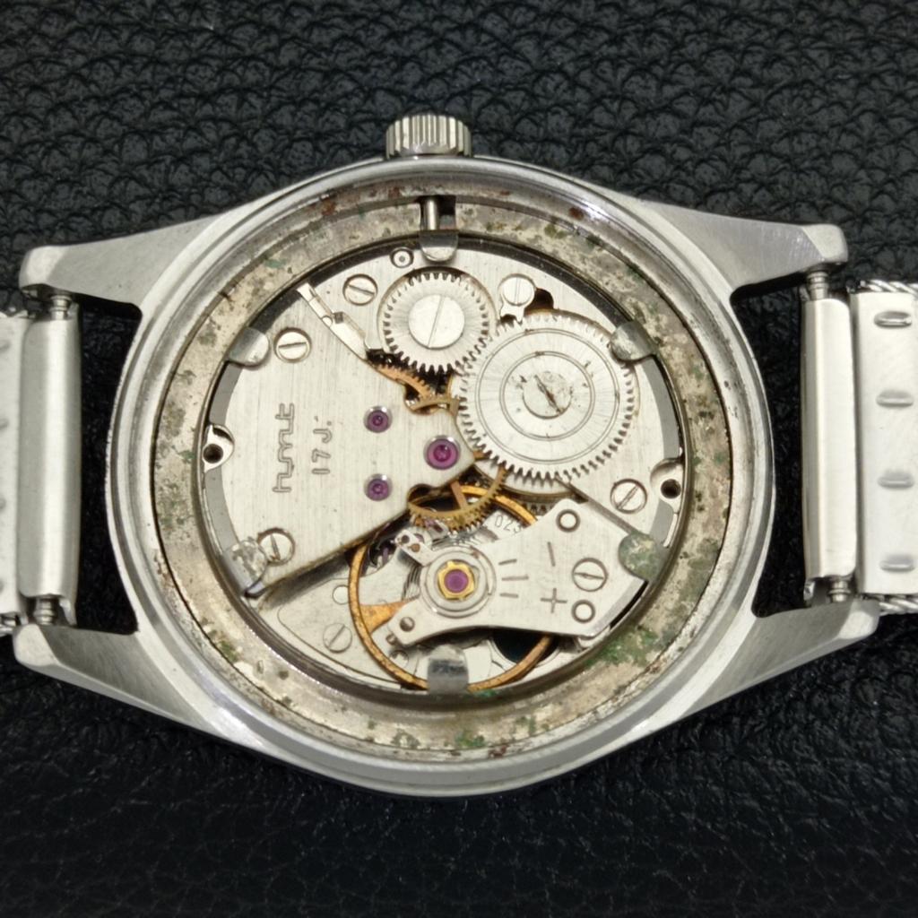 Gebrauchte indische Herrenuhr HMT Janata mit Handaufzug und weißem Zifferblatt, A432523-2