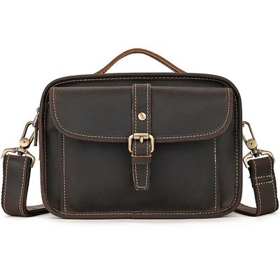 Nuova borsa a tracolla da uomo in pelle crazy horse retrò tendenza nuova borsa quadrata in pelle